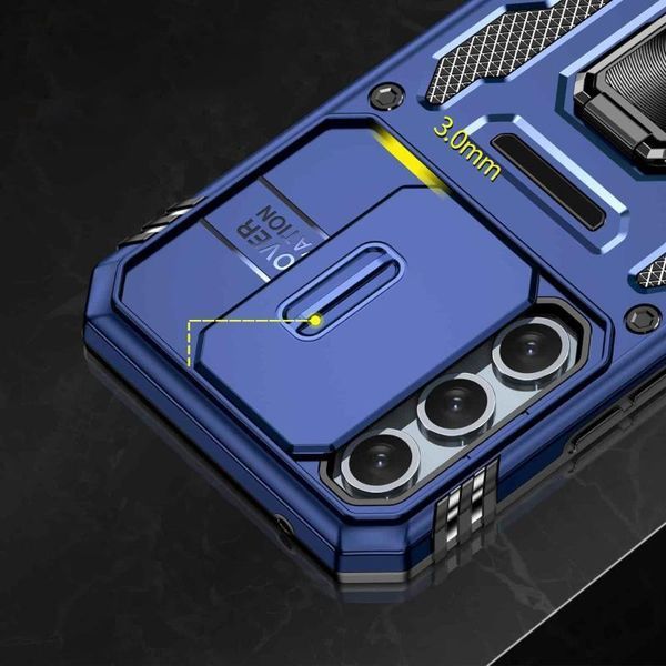 Ударостійкий чохол Camshield Army Ring для Samsung Galaxy S25 FE Синій / Navy 404736 фото