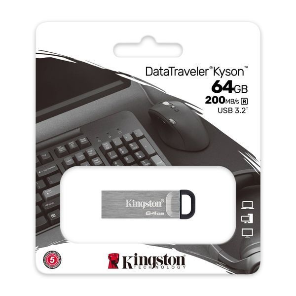 Накопичувач Kingston 64GB USB 3.2 Type-A Gen1 DT Kyson (DTKN/64GB) 374361 фото
