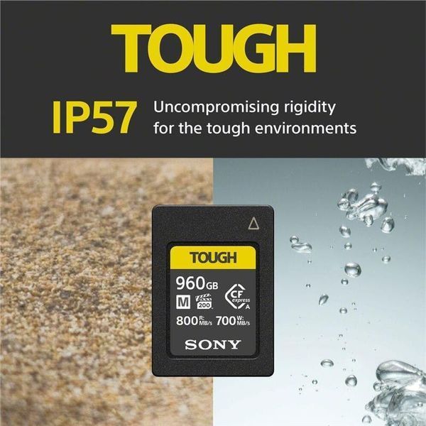 Карта пам'яті Sony CFexpress Type A 960GB R800/W700 Tough (CEAM960T.SYM) 367626 фото
