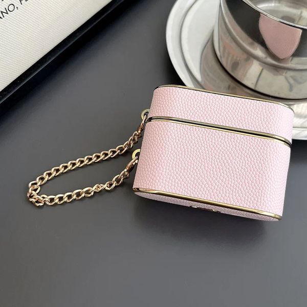 Шкіряний футляр Suitcase для навушників AirPods 3 Pink 345105 фото