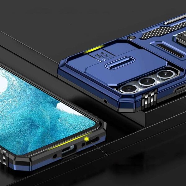 Ударостійкий чохол Camshield Army Ring для Samsung Galaxy S25 FE Синій / Navy 404736 фото