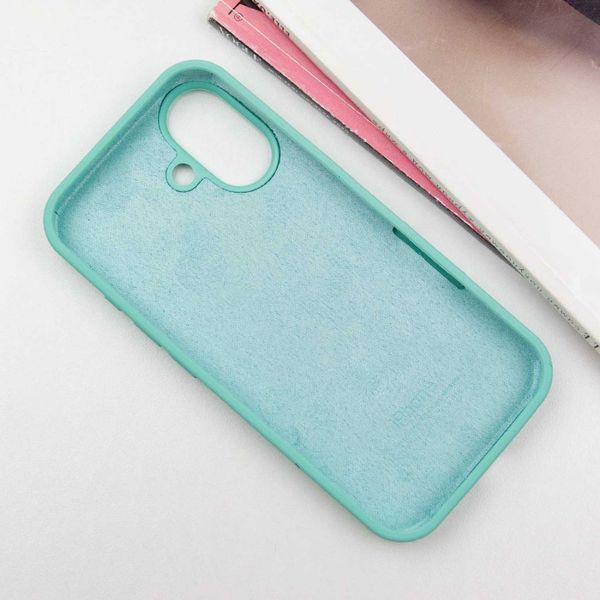 Чохол Silicone Case Full Protective (AA) для Apple iPhone 16 (6.1") Бірюзовий / Marine Green 319353 фото