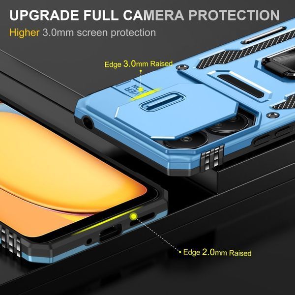 Ударостійкий чохол Camshield Army Ring для Xiaomi Redmi 13C / Poco C65 Блакитний / Light Blue 315906 фото