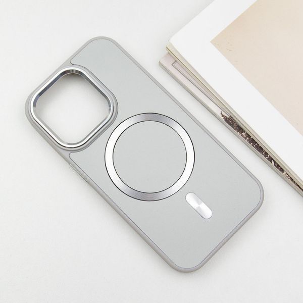 Шкіряний чохол SnapCase with MagSafe для Apple iPhone 14 Pro (6.1") Grey 328996 фото