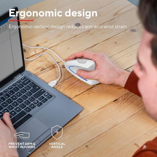 Миша Trust Verto Ergonomic, USB-A, білий (25133_TRUST) 363971 фото