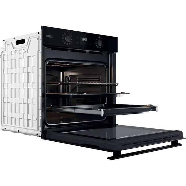 Духова шафа Whirlpool електрична, 71л, A+, дисплей, конвекція, телескопічні напрямні, пара, чорний (OMSK58CU1SB) 368655 фото