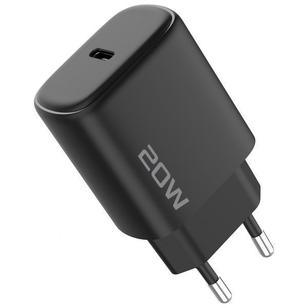 Зарядний Пристрій Proove Silicone Power 2 20W (Type-C) + Cable Type-C to Lightning (1m) (WCSP22010001) black 380658 фото