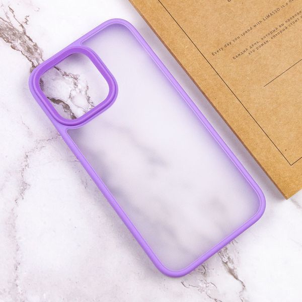 TPU+PC чохол Metal Buttons для Apple iPhone 14 Pro (6.1") Бузковий 255062 фото