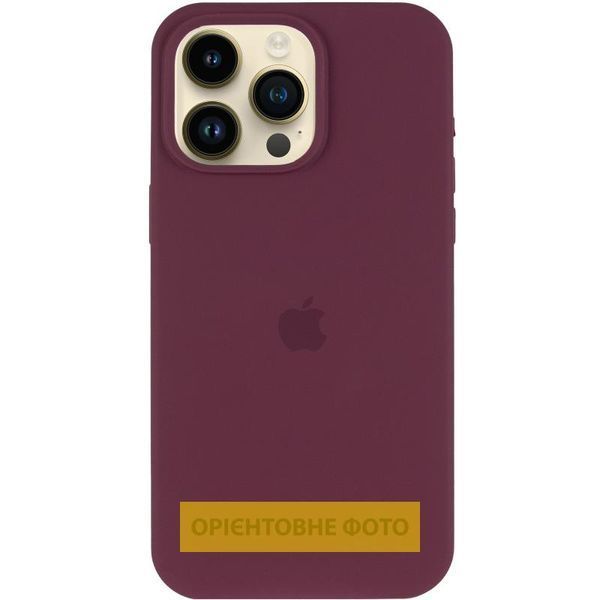 Чохол Silicone Case (AA) Logo with MagSafe для Apple iPhone 17 Pro (6.3") Бордовий / Plum 393021 фото