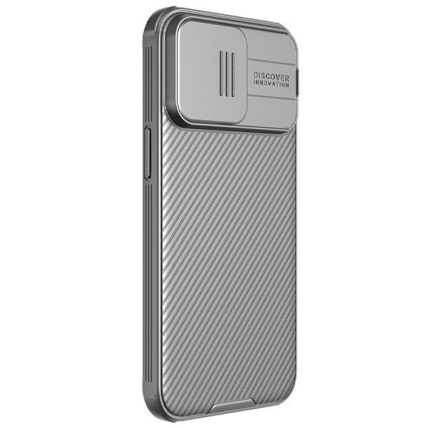 Карбонова накладка Nillkin CamShield Pro для Apple iPhone 15 Pro (6.1") Titanium Gray 361159 фото