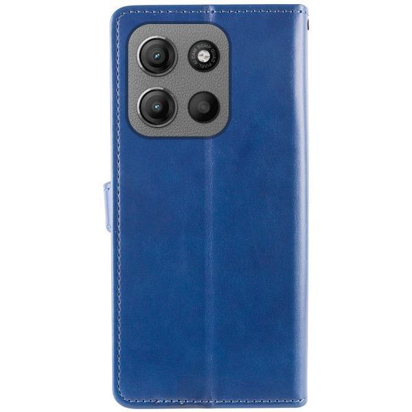 Шкіряний чохол-книжка GETMAN Gallant (PU) для Motorola Moto G15 4G Синій 378121 фото
