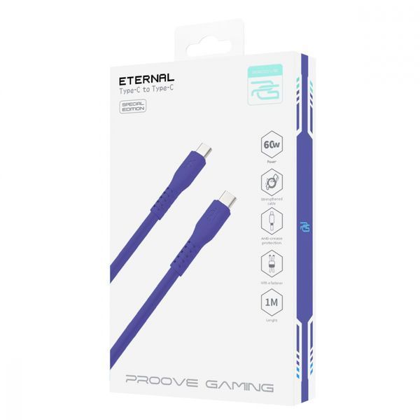 Кабель Proove Gaming Eternal Type-C to Type-C 60W (1m) (CCET60002215) Purple 338068 фото