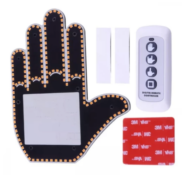 LED Hand на заднє скло автомобіля (without batteries) Black 289193 фото