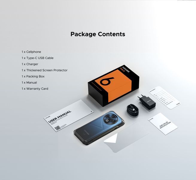 Смартфон Doogee Fire 6 6.56" 6/256ГБ, 2SIM, 10400мА&bull;год, чорний (з тепловізором) 406272 фото