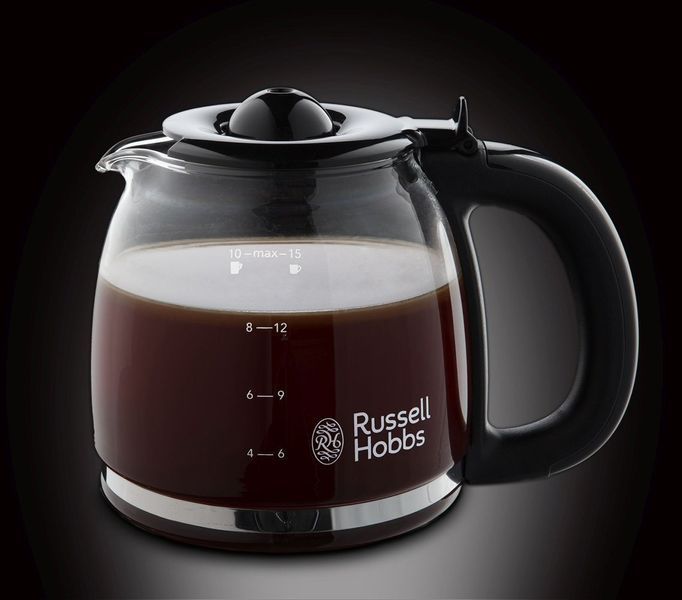Кавоварка Russell Hobbs крапельна Adventure, 1.25л, мелена, чорно-сріблястий (24010-56) 363536 фото