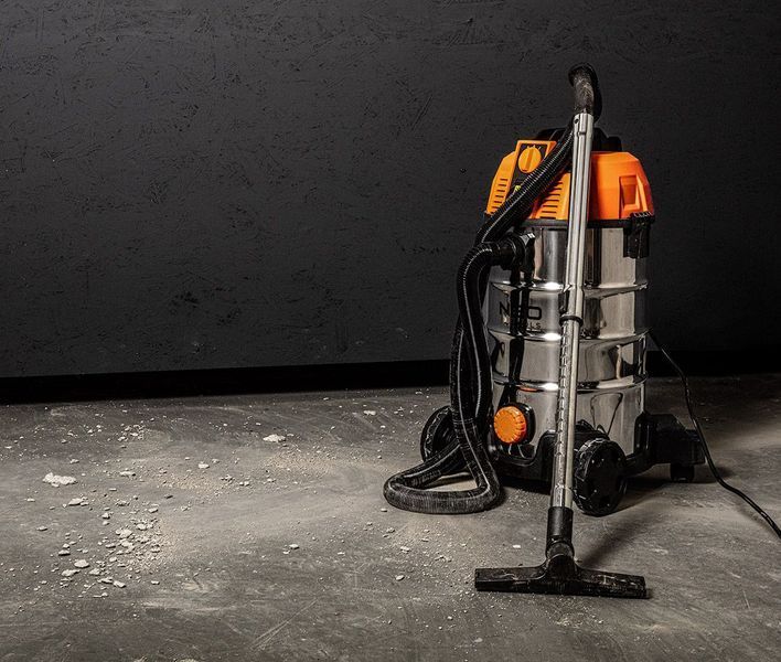 Пилосос професійний Neo Tools, 1600Вт, 18 кПа, контейнер 35л, HEPA, колеса, 7.5кг (04-739) 373419 фото