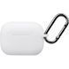 Чохол для навушників Silicon Case Airpods Pro карабин рифленый White 195581 фото 1