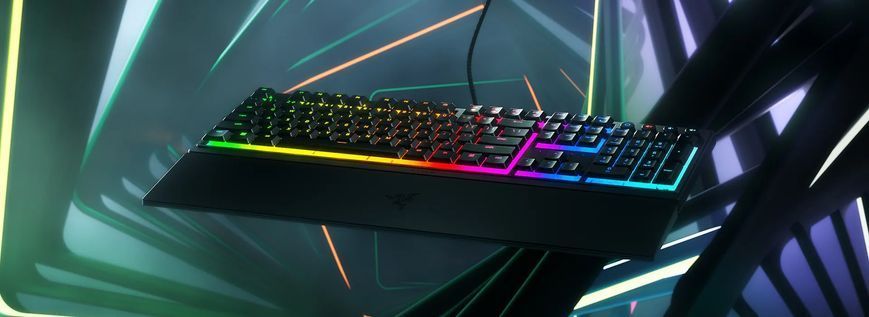 Клавіатура механічна Razer Ornata V3 104key, Mecha-Membrane Switch, USB-A, EN/UK, RGB, чорний (RZ03-04462100-R371) 375700 фото