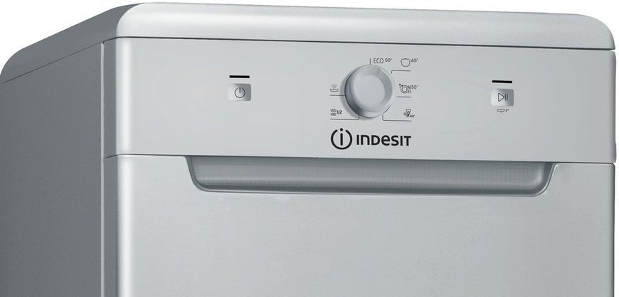 Посудомийна машина Indesit, 10компл., A+, 45см, сріблястий (DSCFE1B10SRU) 375863 фото