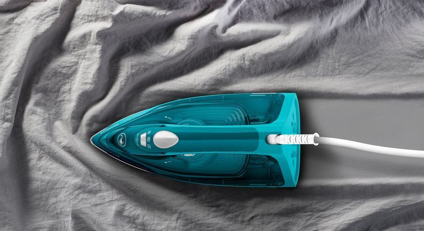 Праска Tefal Express Steam, 2500Вт, 270мл, паровий удар -200гр, постійна пара - 45гр, керам. підошва, бірюзовий (FV2867E0) 374195 фото