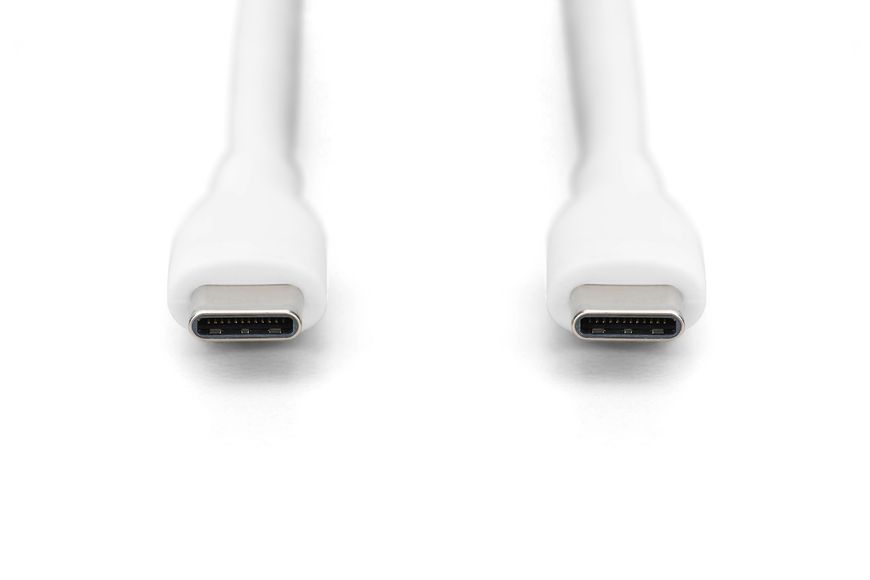 Кабель DIGITUS USB-C > USB-C заряджання/синхронізації, Type-C, 1м, чорний (AK-300343-008-S) 366763 фото