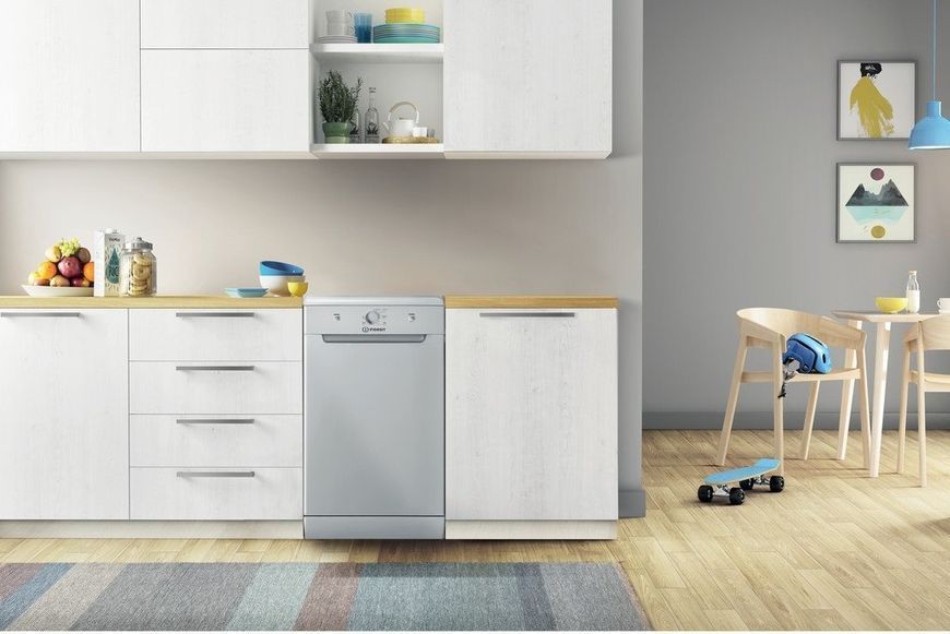Посудомийна машина Indesit, 10компл., A+, 45см, сріблястий (DSCFE1B10SRU) 375863 фото