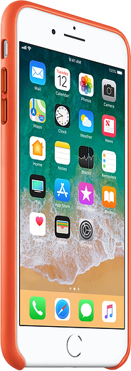 Чохол-накладка iPhone 8 Plus Original Leather Case (MRGD2) Bright Orange 122447 фото