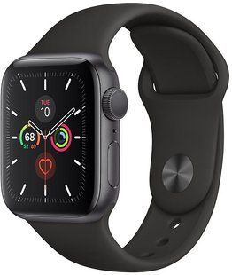 Смарт-годинник Apple Watch Series 5 40mm GPS Aluminum Space Gray w. Black b.- Space Gray Aluminum (MWV82) 135077 фото