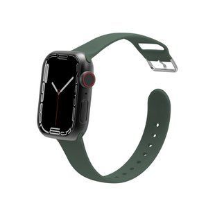 Ремінець Silicone-steel buckle для Apple Watch 38/40/41mm Dark green 251211 фото