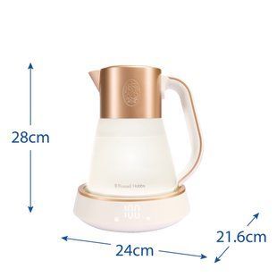 Електрочайник Russell Hobbs Calm, 1.7л, скло, біло-мідний (27450-70) 364548 фото