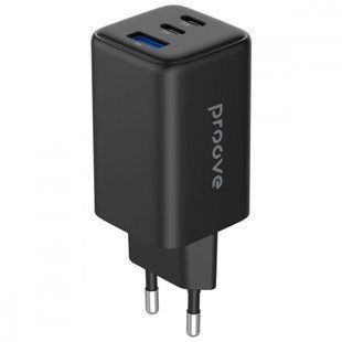 Зарядний Пристрій Proove Pocket GaN 65W (2Type-C + USB) (WCPG65121201) black 338971 фото