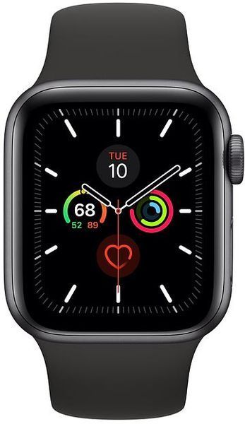 Смарт-годинник Apple Watch Series 5 40mm GPS Aluminum Space Gray w. Black b.- Space Gray Aluminum (MWV82) 135077 фото