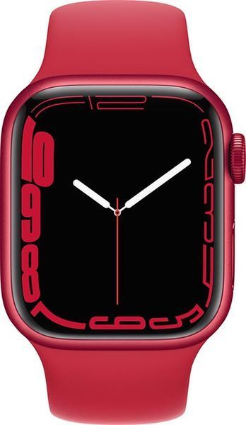 Смарт-годинник Apple Watch Series 7 GPS 41mm Red Aluminum Case With Red Sport Band (MKN23) 218226 фото