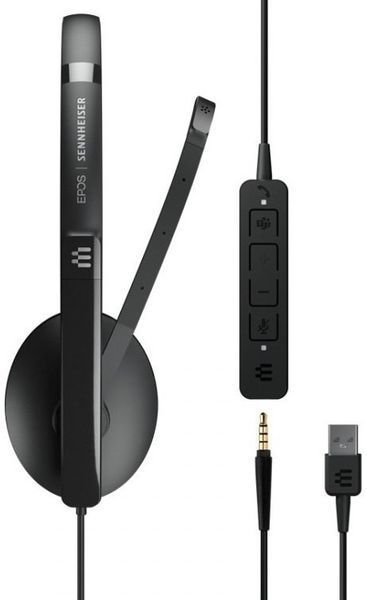 Гарнітура комп'ютерна моно On-Ear EPOS ADAPT 135T USB II, 3.5мм/USB, односпрямований, сертифікат Mic (1000900) 362222 фото
