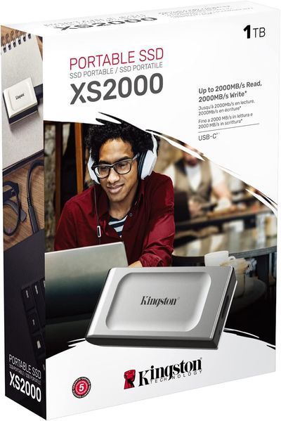 Портативний SSD Kingston 1TB USB 3.2 Gen 2x2 Type-C XS2000 (SXS2000/1000GA) 379846 фото