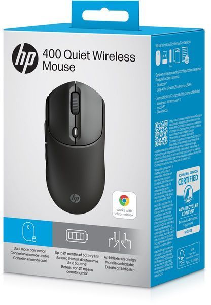 Миша HP 400 Quiet, WL/BT, чорний 387564 фото
