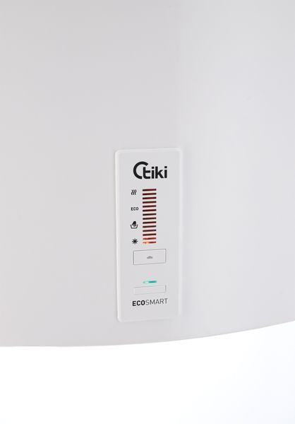 Водонагрівач електр. TIKI слім SuperESD, 50л, 2кВт, сухий тен, вертикальний монтаж, електр. кер-ння, B, білий, 700093 375046 фото