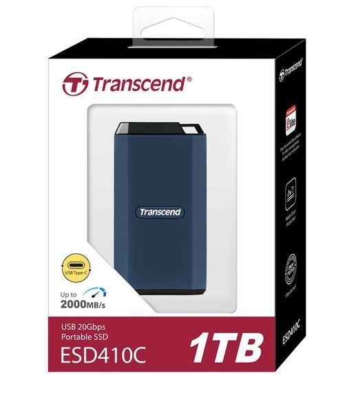 ssd зовнішній TRANSCEND 1TB ESD410C, USB 20Gbps, Type C (TS1TESD410C) комп'ютерний запам'ятовувальний пристрій 323485 фото