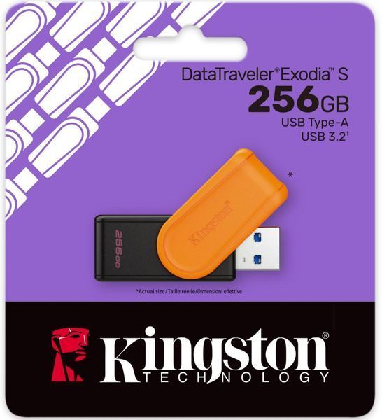 Накопичувач Kingston 256GB USB 3.2 Type-A Gen1 DT Exodia S (DTXS/256GB) 375580 фото