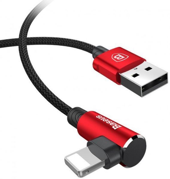 Кабель Baseus MVP Elbow Type USB кабель USB For IP 1.5A 2m (CALMVP-A09) Red 260053 фото