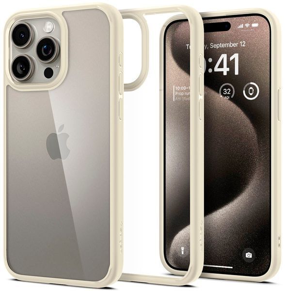 Чохол Spigen для iPhone 15 Pro Max, Ultra Hybrid, Mute Beige (ACS06571) 366755 фото