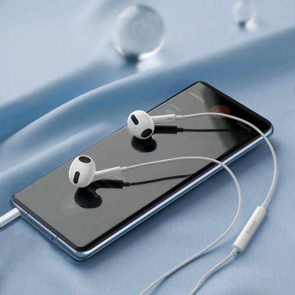 Навушники Baseus Encok 3.5mm Lateral In-ear Wired Earphone H17 White NGCR020002 268176 фото