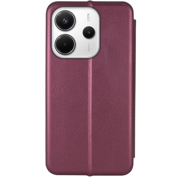 Шкіряний чохол-книжка Classy для Xiaomi Redmi Note 14 4G (Int. version) Бордовий 356650 фото