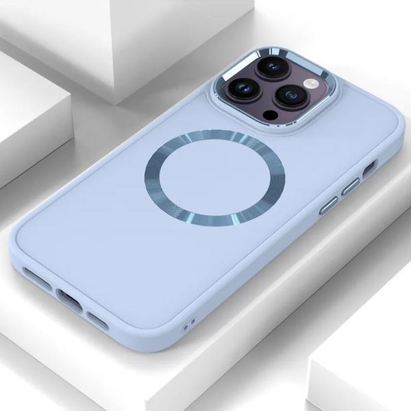 TPU чохол Bonbon Metal Style with MagSafe для Apple iPhone 16 Pro (6.3") Блакитний / Mist Blue 322914 фото