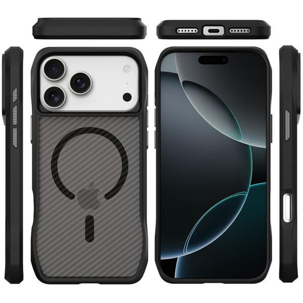 Чохол TPU Space Octagon with MagSafe для Apple iPhone 17 Pro (6.3") Carbon Black 403416 фото