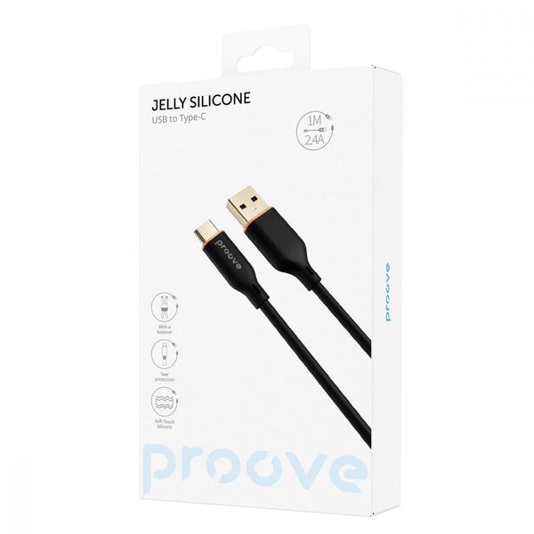 Кабель Proove Jelly Silicone Type-C 2.4A (1m) (CCJS20001202) White 281318 фото