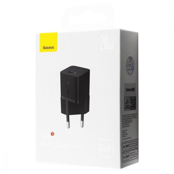 Зарядний Пристрій Baseus GaN5 Fast Charger 1C 20W CCGN050101 Black 272571 фото