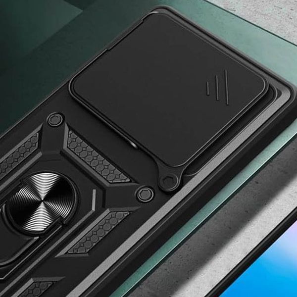 Ударостійкий чохол Camshield Serge Ring для Xiaomi Poco F6 Pro Чорний 328746 фото