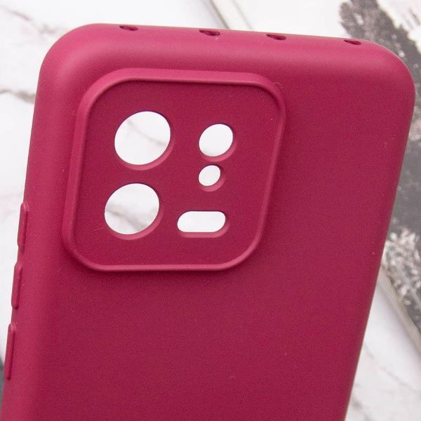 Чохол TPU GETMAN Liquid Silk Full Camera для Xiaomi 13 Pro Бордовий / Marsala 397744 фото