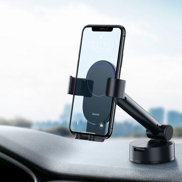 Автомобільний тримач Baseus Simplism Gravity Car Mount Holder (SUYL-JY01) Black 268201 фото